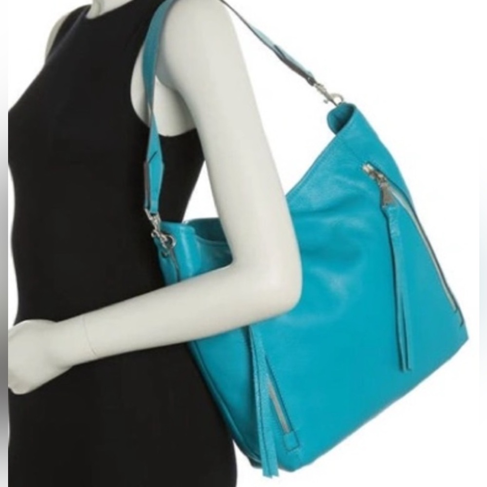 Blue soft leather bag perfect condition